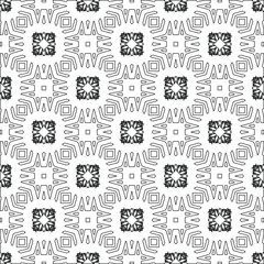 floral pattern background.Geometric ornament for wallpapers and backgrounds. Black and white pattern. 
