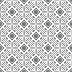 floral pattern background.Geometric ornament for wallpapers and backgrounds. Black and white pattern. 
