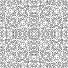 floral pattern background.Geometric ornament for wallpapers and backgrounds. Black and white pattern. 