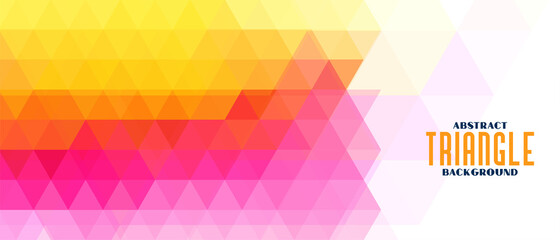 colorful triangle geometric pattern banner
