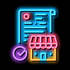 franchise contract agreement neon light sign vector. Glowing bright icon franchise contract agreement sign. transparent symbol illustration