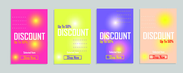 Best Sale Abstract Background 50% Off With 4 Simple and Colorful Designs