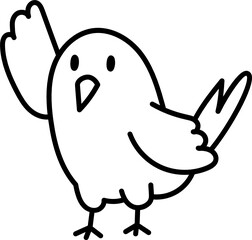 bird doodle icon