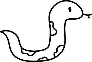 snake doodle icon