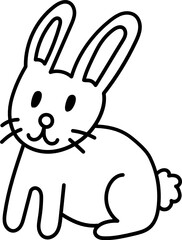 Obraz premium rabbit doodle icon