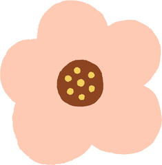 Hand drawn Pastel Flower