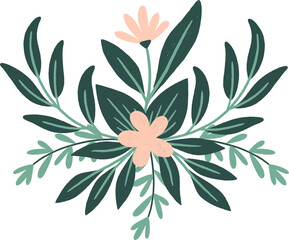 Hand drawn Flowers Pastel Vector