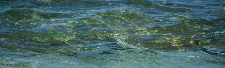 Fototapeta premium Sea water - texture, blue aqua, waves.