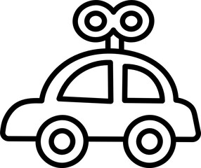 toy car doodle icon