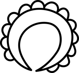 baby hat doodle icon