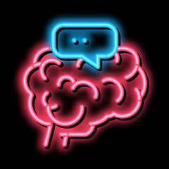 dementia brain neon light sign vector. Glowing bright icon dementia brain sign. transparent symbol illustration