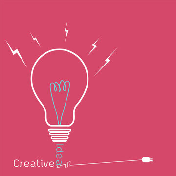 Light buib creative idea,vector design
