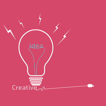 Light bulb creative idea,vector design