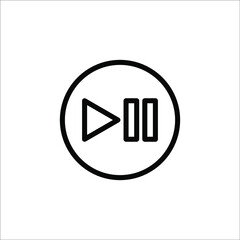 Play and pause button Vector icon. Video play button symbol vector illustration