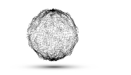 sfera, concetto, collegamenti, punti, network, 