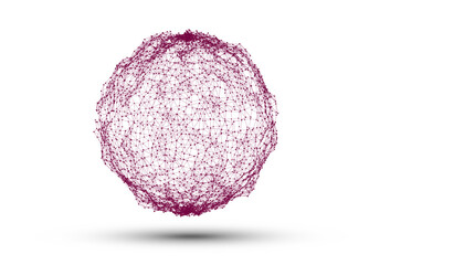 sfera, concetto, collegamenti, punti, network, 