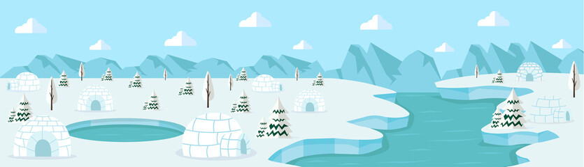 north pole arctic Landscape concept