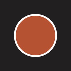 Logo circle background. Decoration logo. Icon circle. The icon in a colored circle with a white bold border. Web button, modern flat design.