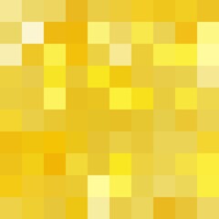 Abstract Yellow mosaic background. Vector background. Gold mosaic. Pixel art background.