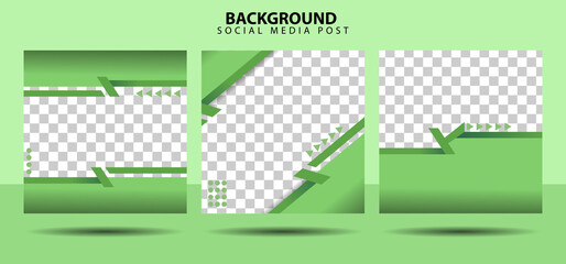 Print green set banner post social media