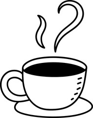hot coffee doodle icon