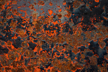 Grunge rusted metal texture, rust, and oxidized metal background. Old metal iron panel