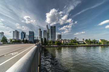 Fototapeta premium Frankfurt am Main, Germany. Cityscape image of Frankfurt am Main skyline 