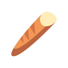 Isolated baguette bread