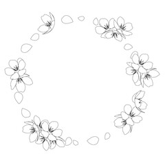 Sakura Frame froral spring natural