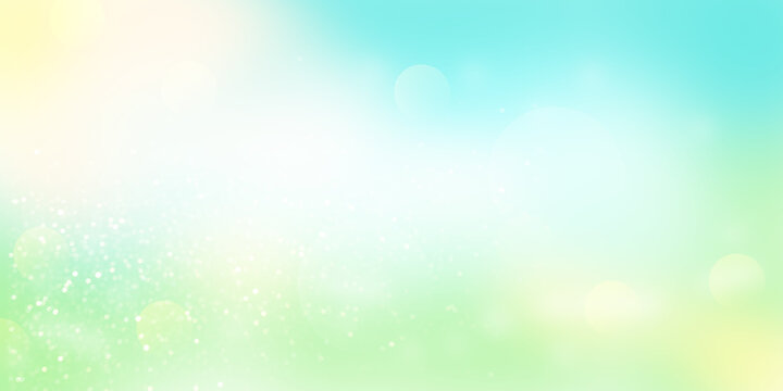 Colorfull abstract green yellow blue background. Light bokeh for eco friendly wallpaper or your design ideas.