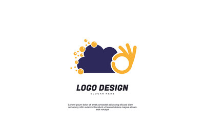 stock vector cloud logo designs concept vector safe check logo template