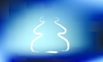 winter christmas background with sky. Snowfall, snowflakes, winter snow. vector illustration