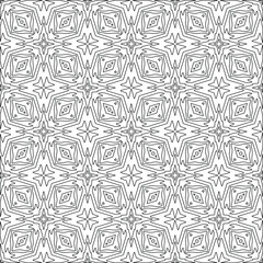 floral pattern background.Geometric ornament for wallpapers and backgrounds. Black and white pattern. 