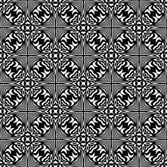 floral pattern background.Geometric ornament for wallpapers and backgrounds. Black and white pattern. 
