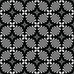 floral pattern background.Geometric ornament for wallpapers and backgrounds. Black and white pattern. 