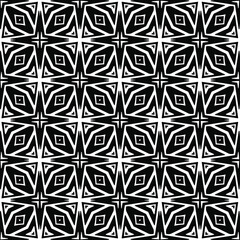 floral pattern background.Geometric ornament for wallpapers and backgrounds. Black and white pattern. 