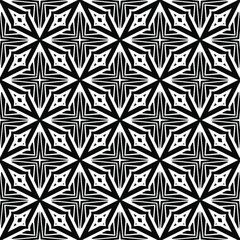 floral pattern background.Geometric ornament for wallpapers and backgrounds. Black and white pattern. 