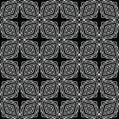 floral pattern background.Geometric ornament for wallpapers and backgrounds. Black and white pattern. 