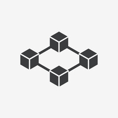 Block Chain Flat Vector Icon