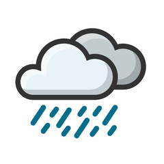 Rainy filled outline icon.