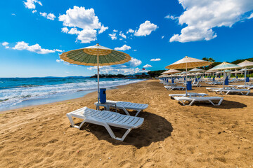 Ozdere Town coastal view in Turkey