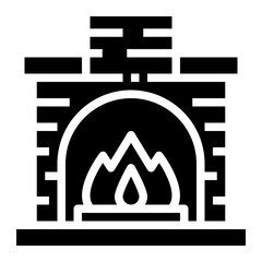 fire place glyph icon