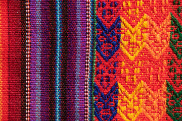 Peruvian traditional fabric pattern 