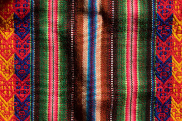 Peruvian traditional fabric pattern 
