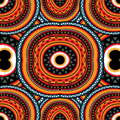 Tribal African Geometric ethnic pattern seamless silk design color oriental seamless patterns using for fabric curtain carpet wallpaper garments clothing paper wrapping Batik fabrics decoration home