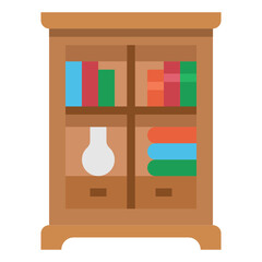 bookcase flat icon