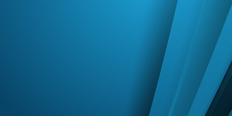 Abstract blue background with wave curve shapes and 3d stripes.