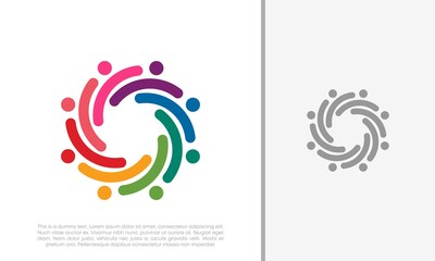 Global Community Logo Icon Elements Template. Community human Logo template vector. Community health care. Abstract Community logo