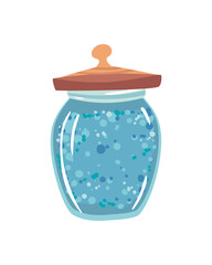 Spa center blue jar