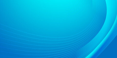 Fototapeta premium Abstract shiny bright blue green tosca waves banner design. Abstract blue technology business presentation background. Blue gradient background 
